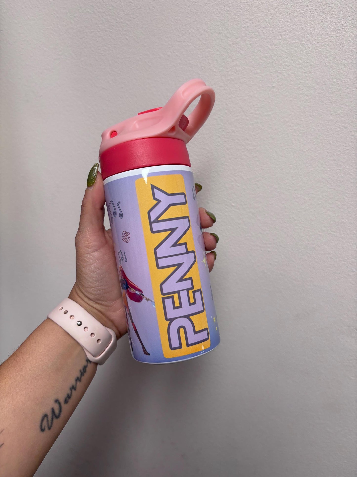 Kpop Demon Hunter Huntrix Rumi Zoey Mira Kids Flip Top 12 oz tumbler