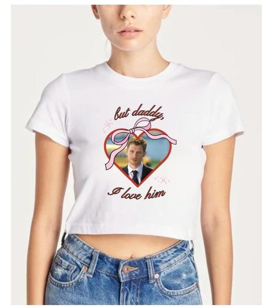 But daddy I love him Klaus Mikaelson crop top tee