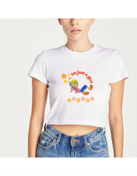Lizzie McGuire I’m just a girl crop top tee