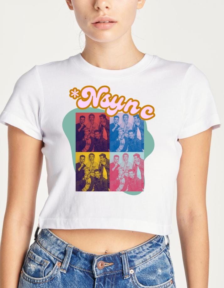90s *NSYNC Crop Top Tee