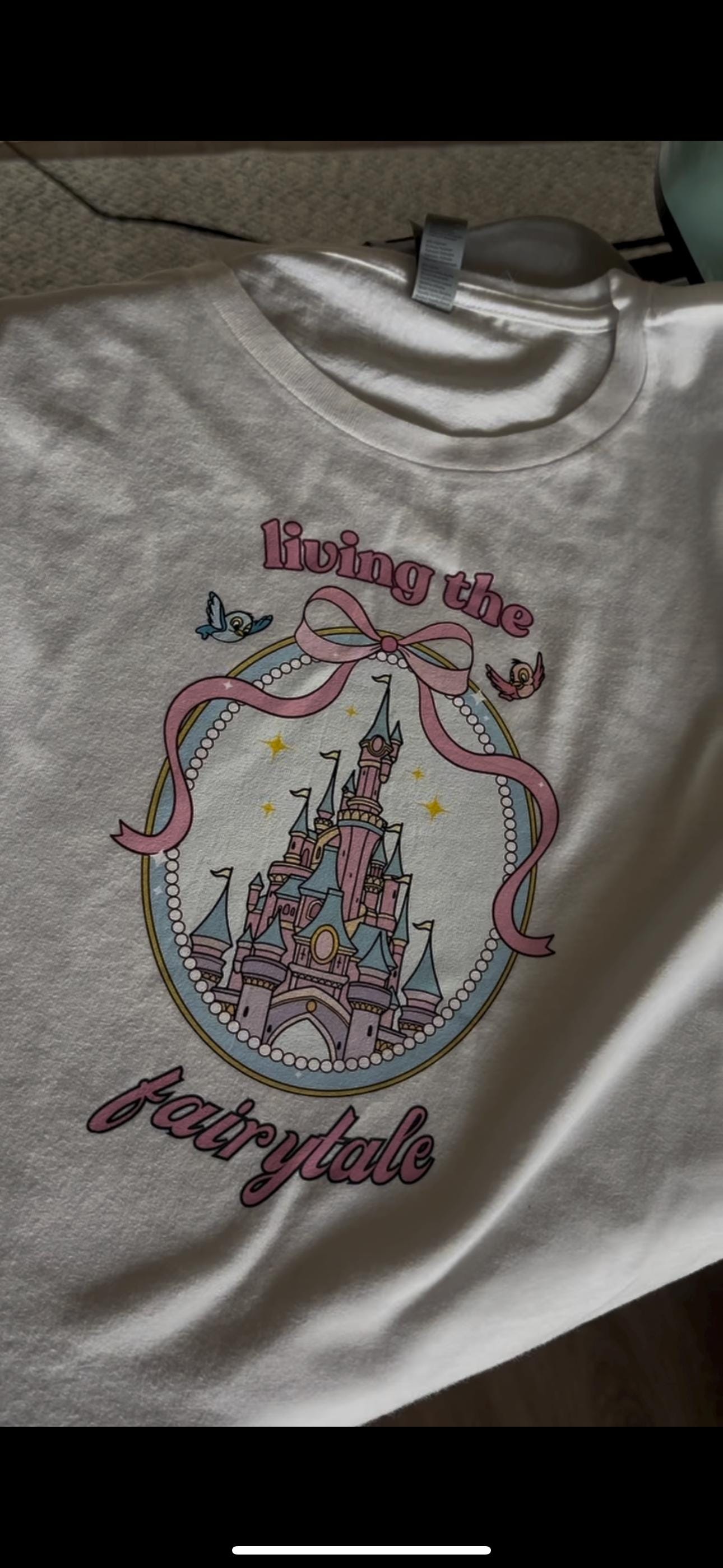 Living the fairytale Disney crop top tee