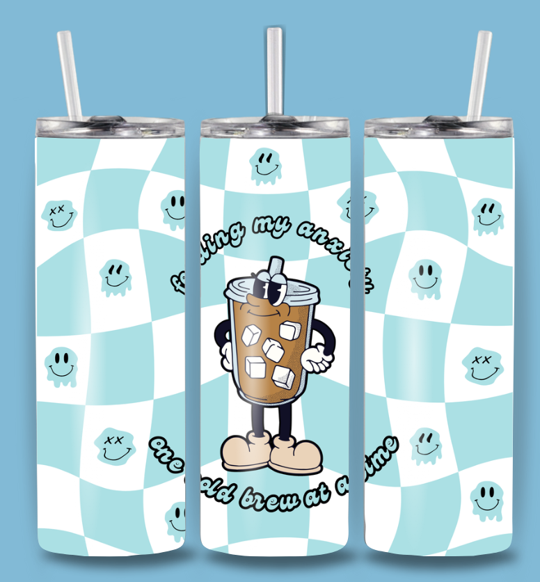 feeding my anxiety cold brew coffee 20 oz tumbler