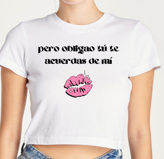 bad bunny eoo y2k latina cute girly crop top tee